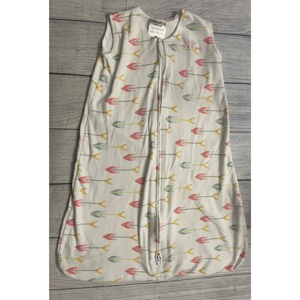 HALO SleepSack Arrows Baby Girl Cotton Swaddle Blanket, Size Small